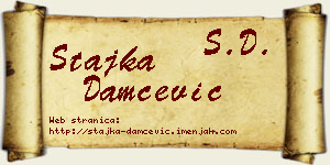 Stajka Damčević vizit kartica